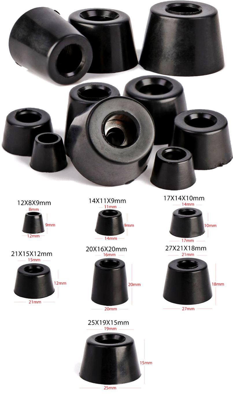 Pies de goma reforzado